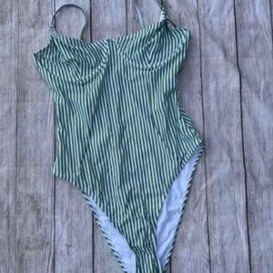 NEW Onia Isabella Stripe One Piece Bathing Suit Medium
